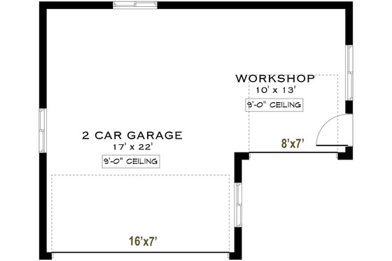 Floor Plan - Main Floor for Country House Plan #1101-65, 0 bath