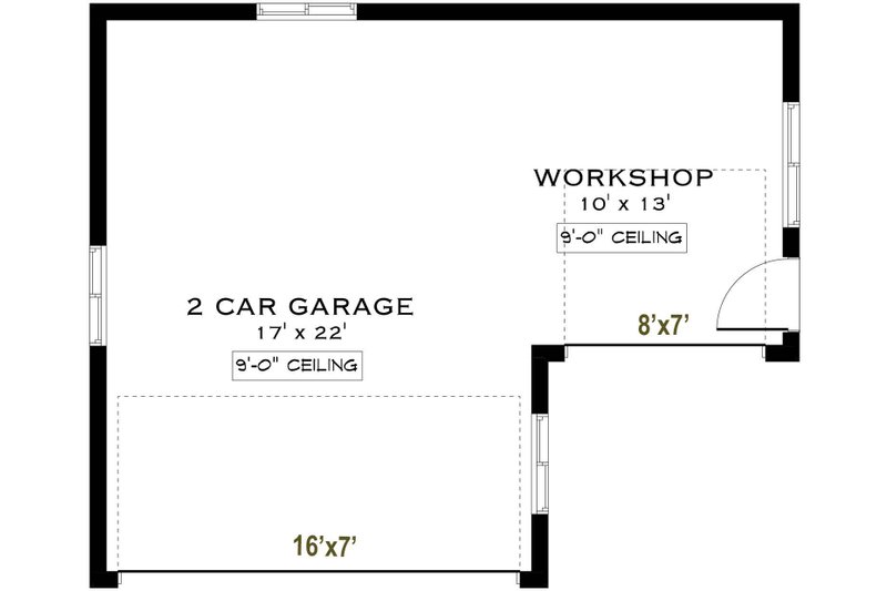 House Blueprint - Floor Plan - Main Floor for Country House Plan #1101-65, 0 bath