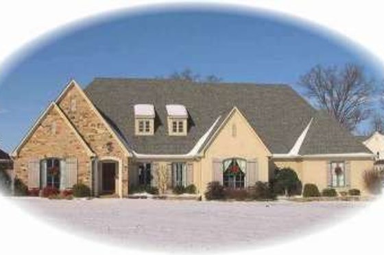 Exterior - Front Elevation for European House Plan #81-1584 - 3 bed, 2 bath