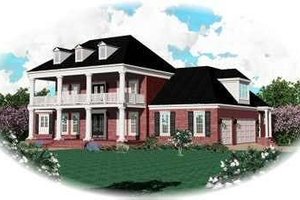 Southern Exterior - Front Elevation Plan #81-1285