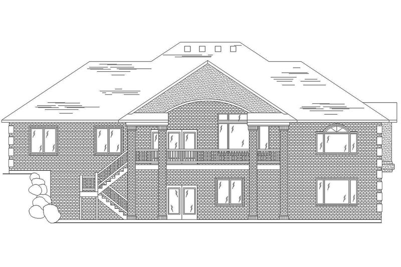 Dream House Plan - Exterior - Front Elevation 4 for Ranch House Plan #5-127 - 4 bed, 2 bath
