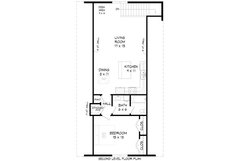 Dream House Plan - Floor Plan - Upper Floor for Farmhouse House Plan #932-914 - 1 bed, 1 bath