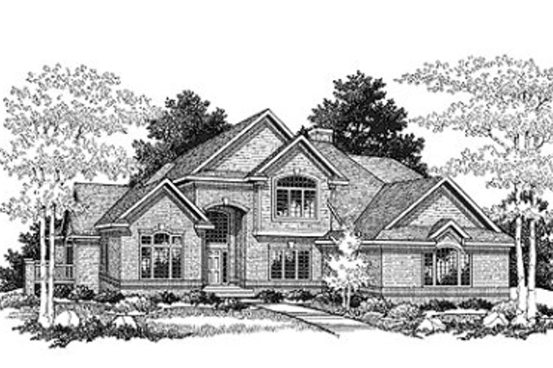 House Blueprint - Traditional Exterior - Front Elevation Plan #70-402