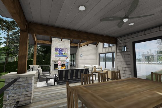 Exterior - Outdoor Living 4 for Traditional House Plan #1069-33 - 2 bed, 2.5 bath