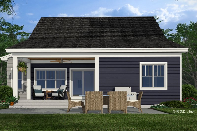 Architectural House Design - Exterior - Rear Elevation 1 for Bungalow House Plan #51-1296 - 4 bed, 4 bath