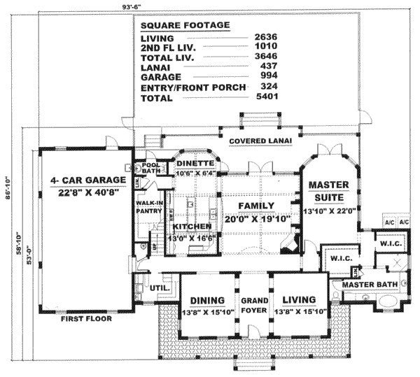 Country Floor Plan - Main Floor Plan #27-223
