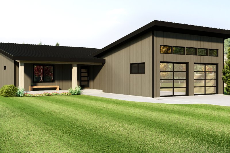Home Plan - Exterior - Front Elevation 2 for Contemporary House Plan #1064-449 - 3 bed, 3.5 bath