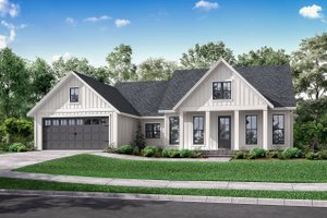 Exterior - Front Elevation 3 for Farmhouse House Plan #430-221 - 3 bed, 2 bath