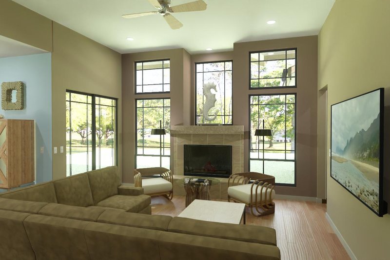 House Design - Interior - Family Room for Country House Plan #1126-7 - 3 bed, 2 bath