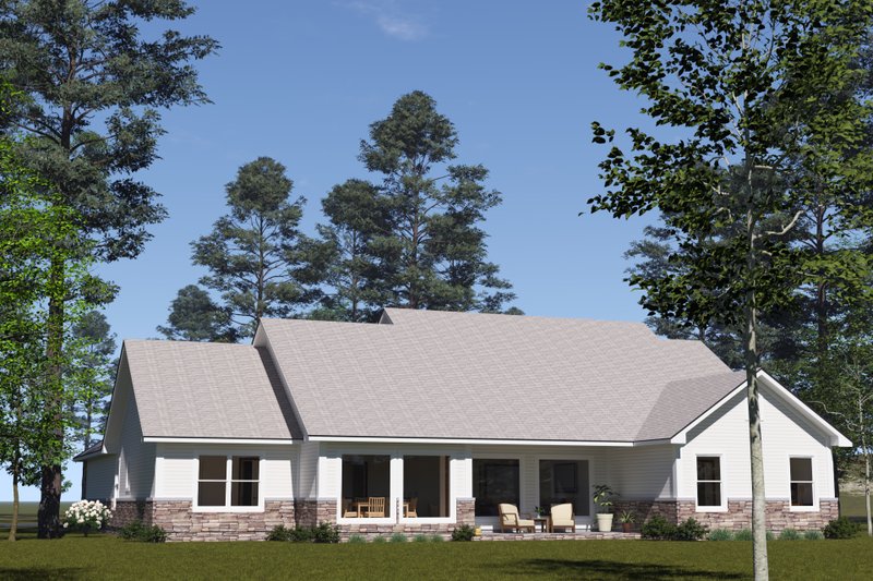 Home Plan - Exterior - Rear Elevation for Craftsman House Plan #513-2336 - 4 bed, 3 bath