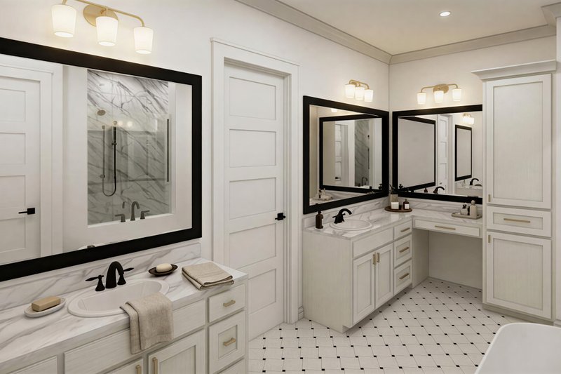 House Blueprint - Interior - Master Bathroom for Farmhouse House Plan #1074-133 - 4 bed, 3.5 bath