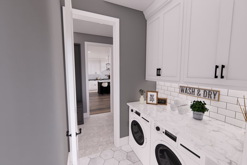 Home Plan - Interior - Laundry 1 for Farmhouse House Plan #51-1324 - 4 bed, 3 bath