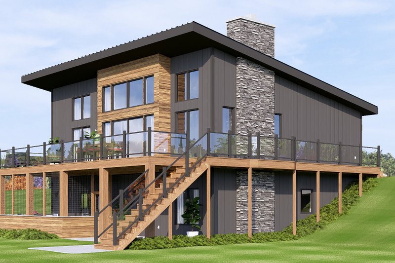 Home Plan - Exterior - Other Elevation 2 for Contemporary House Plan #1064-465 - 2 bed, 2.5 bath