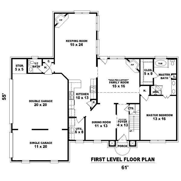 European Floor Plan - Main Floor Plan #81-13699