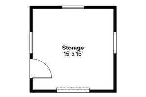Floor Plan - Main Floor for Craftsman House Plan #124-786, 0 bath