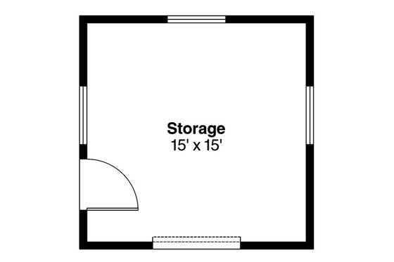 Floor Plan - Main Floor for Craftsman House Plan #124-786, 0 bath