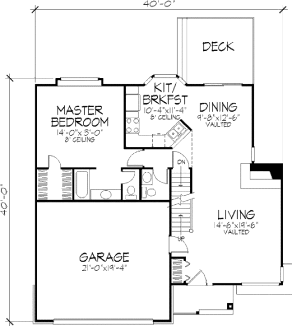 Ranch Floor Plan - Main Floor Plan #320-354