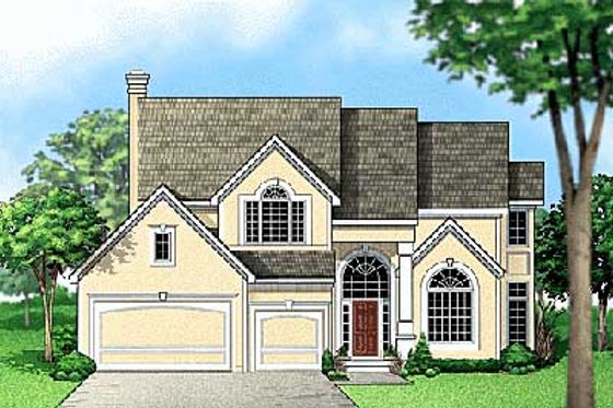 Exterior - Front Elevation for Traditional House Plan #67-541 - 4 bed, 3.5 bath