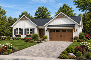 House Blueprint - Exterior - Front Elevation for Farmhouse House Plan #928-440 - 2 bed, 2.5 bath