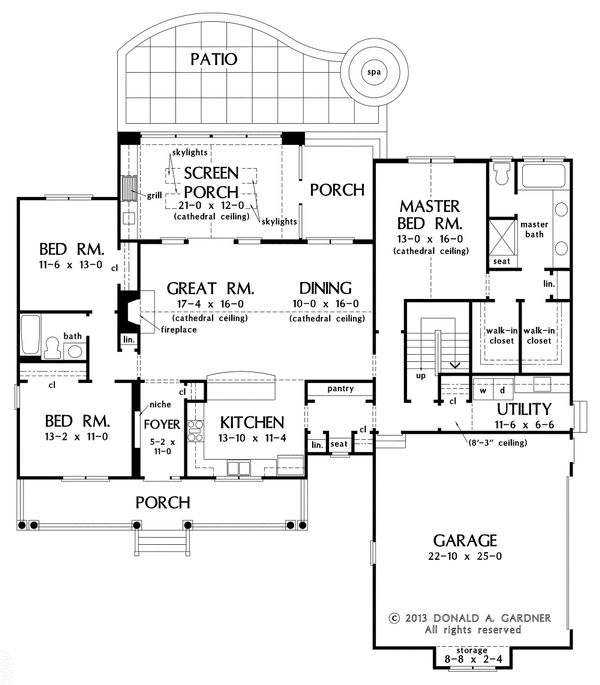 Country Floor Plan - Main Floor Plan #929-8