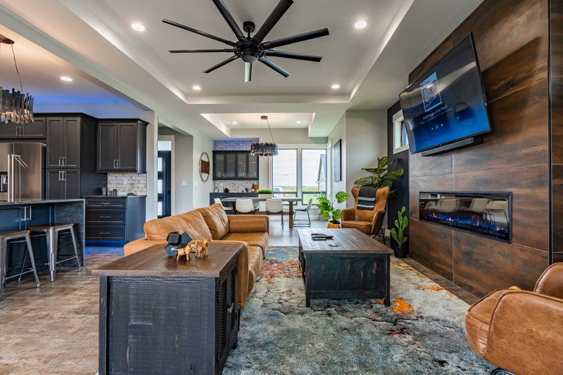 Home Plan - Interior - Family Room for Contemporary House Plan #1070-153 - 3 bed, 2.5 bath