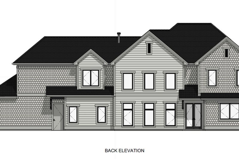 House Design - Exterior - Rear Elevation 3 for Traditional House Plan #1069-38 - 4 bed, 3.5 bath