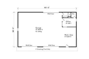 Floor Plan - Main Floor for Ranch House Plan #22-548, 0 bath