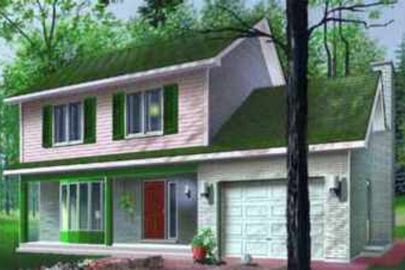 Architectural House Design - Traditional Exterior - Front Elevation Plan #25-2092