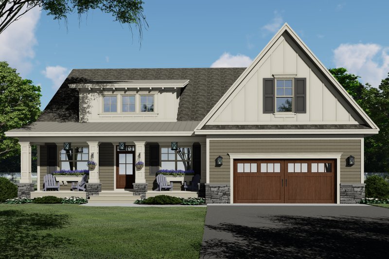 Home Plan - Exterior - Front Elevation 4 for Traditional House Plan #51-1206 - 4 bed, 3.5 bath