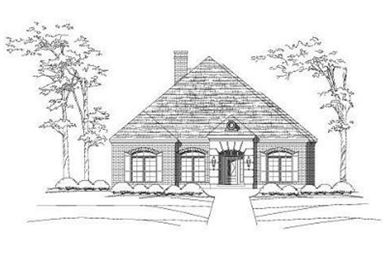 Exterior - Front Elevation for Colonial House Plan #411-753 - 3 bed, 2 bath