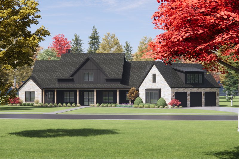 Home Plan - Exterior - Front Elevation 4 for Farmhouse House Plan #1096-21 - 4 bed, 4.5 bath