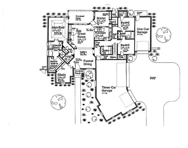 House Plan Design - European Floor Plan - Main Floor Plan #310-699