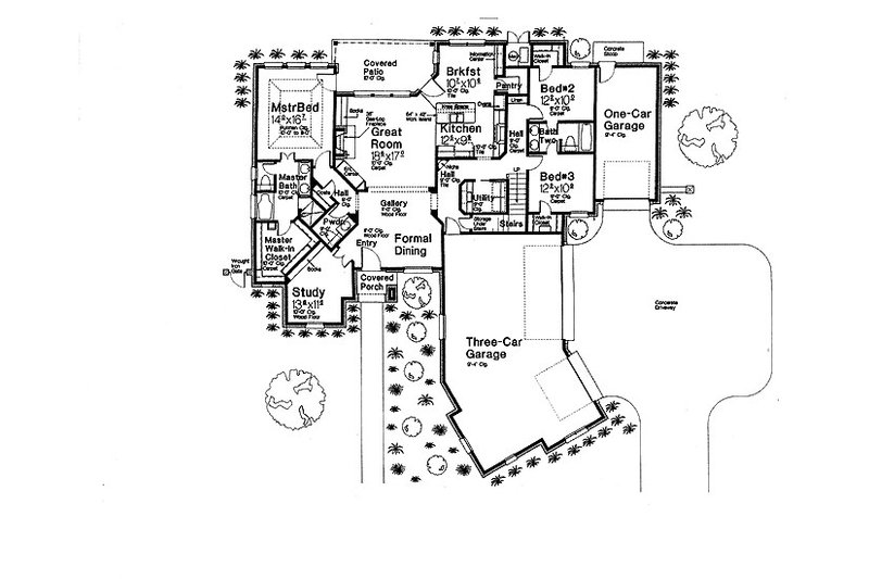 Home Plan - Floor Plan - Main Floor for European House Plan #310-699 - 3 bed, 2.5 bath