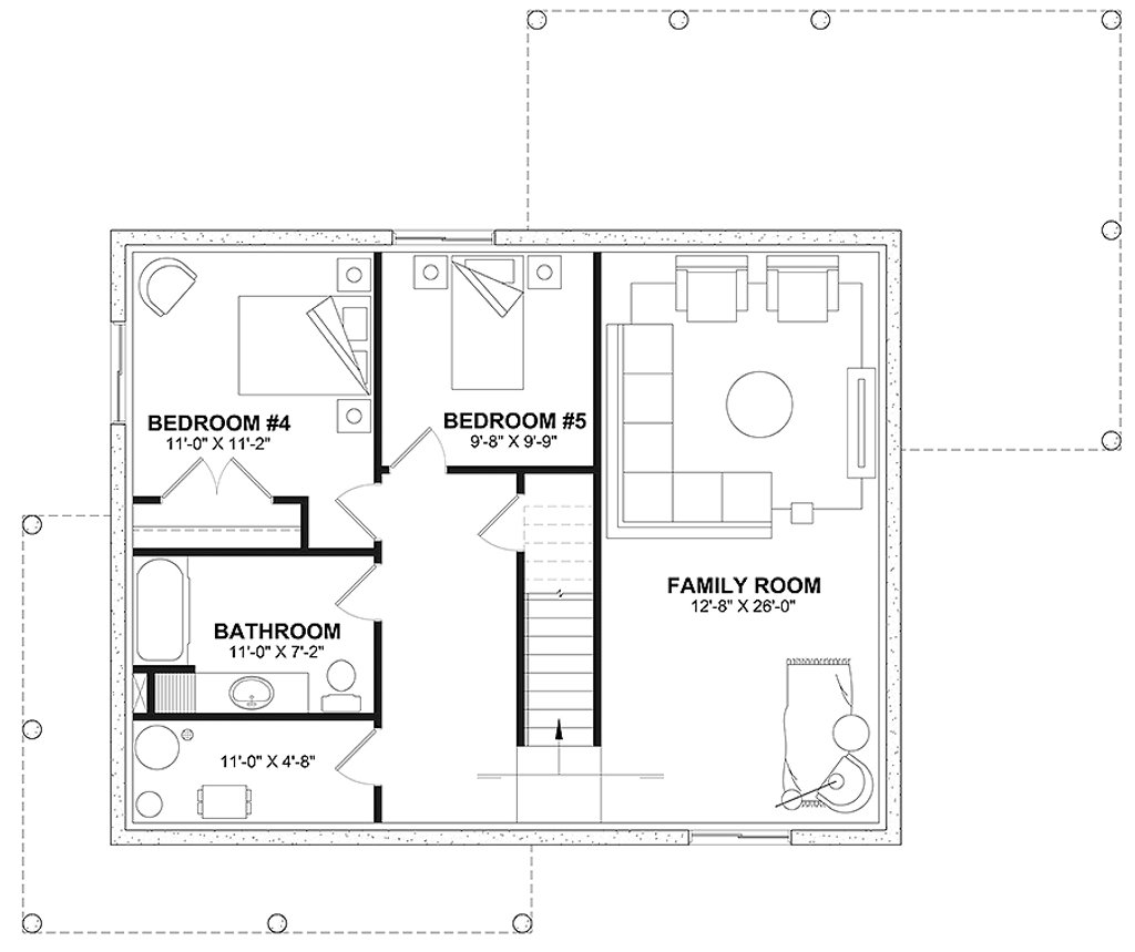 Country Style House Plan - 5 Beds 2.5 Baths 2826 Sq Ft Plan #23-2765 