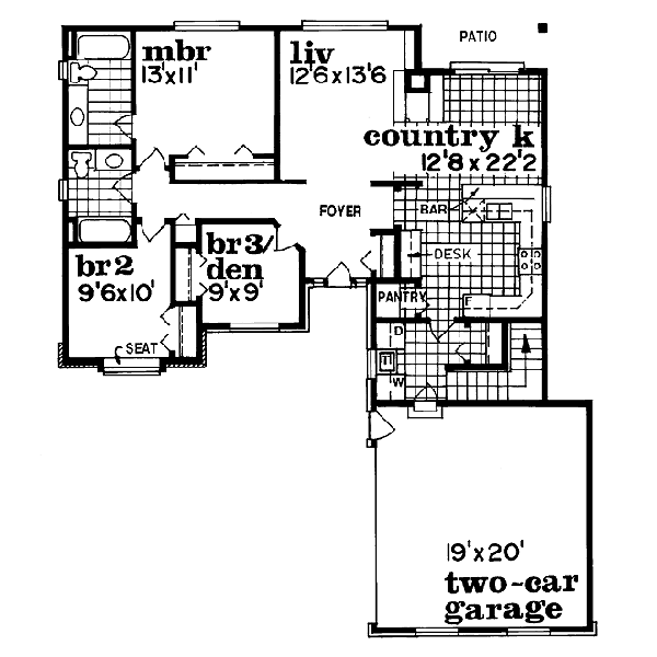 Traditional Floor Plan - Main Floor Plan #47-238