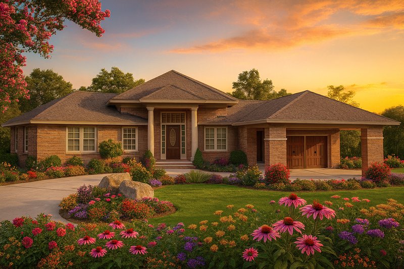 Home Plan - Contemporary Exterior - Front Elevation Plan #124-850