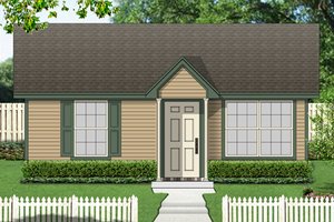 Cottage Exterior - Front Elevation Plan #84-533