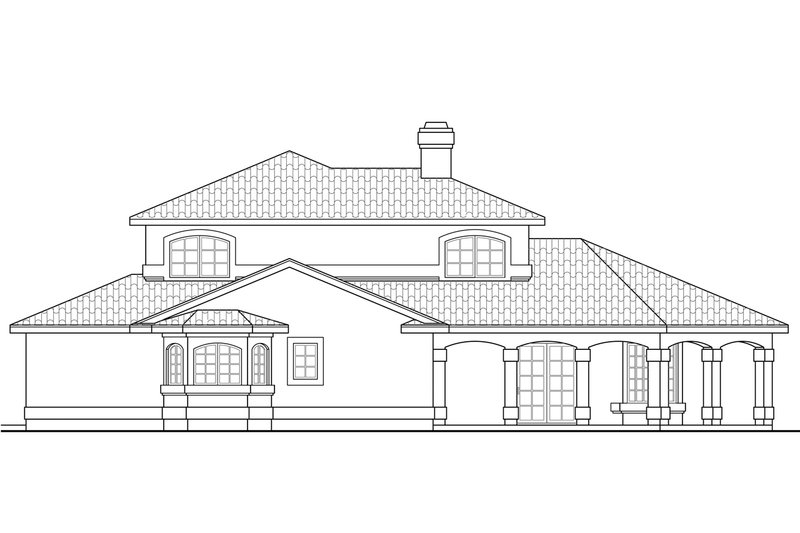 Dream House Plan - Exterior - Other Elevation for Mediterranean House Plan #124-1074 - 2 bed, 2.5 bath