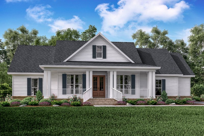 Dream House Plan - Farmhouse Exterior - Front Elevation Plan #430-163