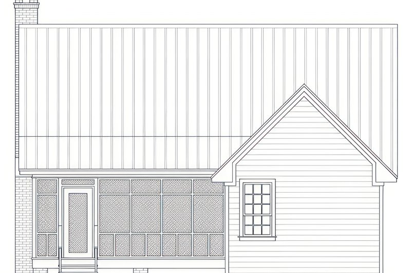 Home Plan - Exterior - Rear Elevation for Cottage House Plan #21-668 - 2 bed, 1 bath