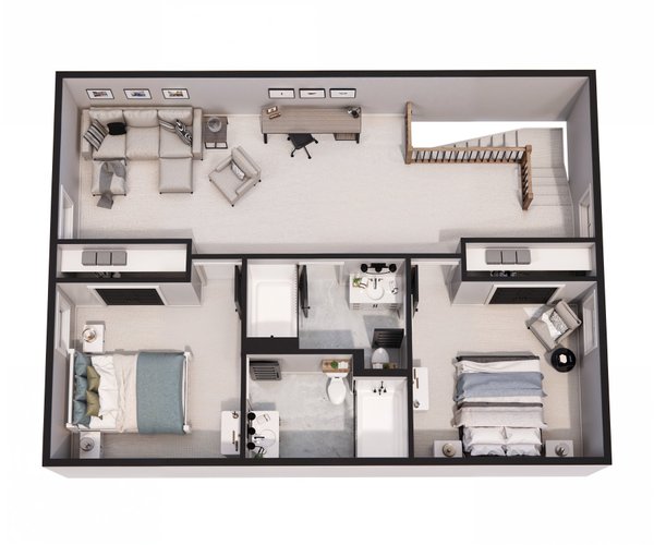 Dream House Plan - Farmhouse Floor Plan - Upper Floor Plan #51-1259