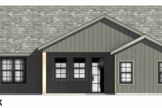 Exterior - Rear Elevation 1 for Country House Plan #1096-146 - 3 bed, 2 bath