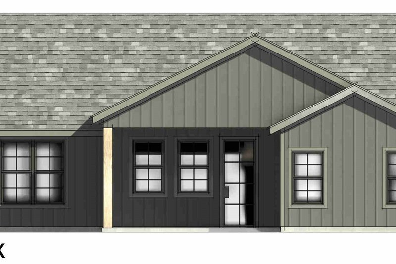House Design - Exterior - Rear Elevation 1 for Country House Plan #1096-146 - 3 bed, 2 bath