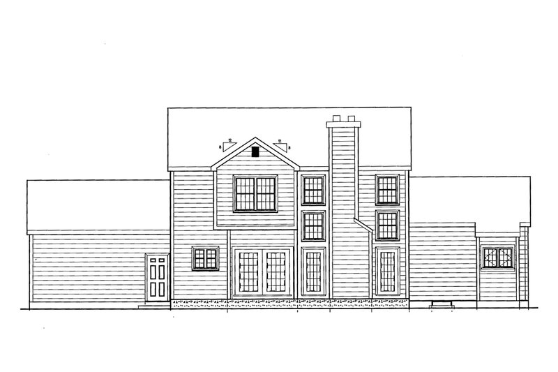 Home Plan - Exterior - Rear Elevation for Farmhouse House Plan #3-252 - 4 bed, 2.5 bath
