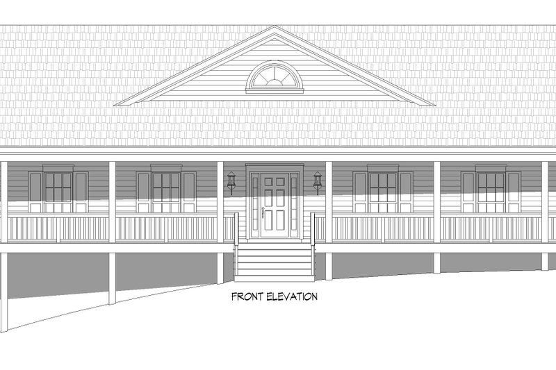 Home Plan - Exterior - Front Elevation 3 for Southern House Plan #932-1172 - 3 bed, 2 bath