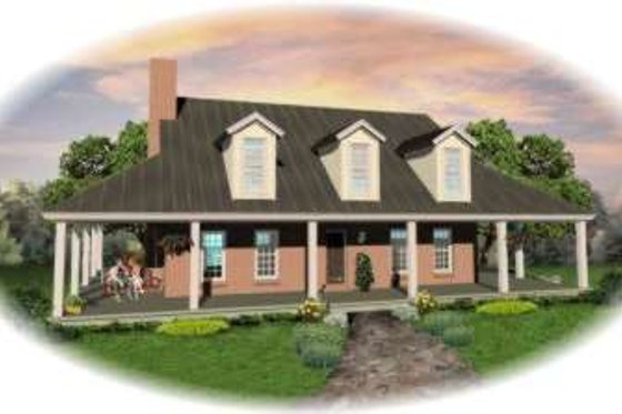 Exterior - Front Elevation for Southern House Plan #81-773 - 3 bed, 2.5 bath