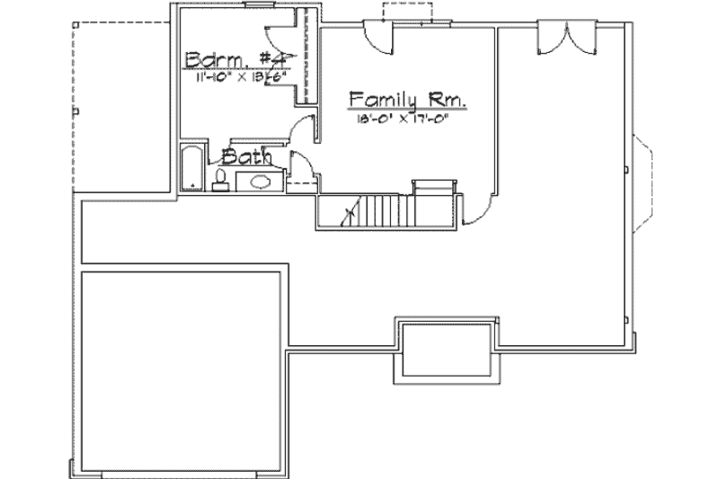 Dream House Plan - Floor Plan - Lower Floor for Traditional House Plan #31-107 - 3 bed, 2.5 bath