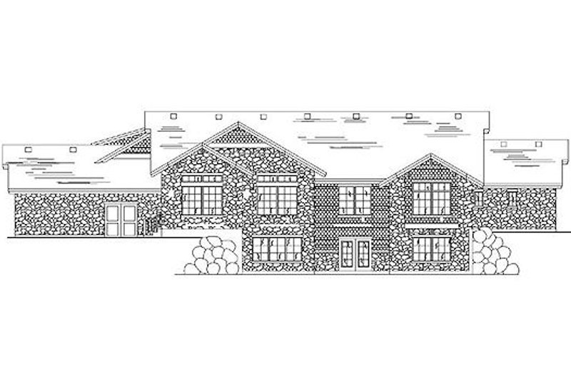 Home Plan - Exterior - Rear Elevation for Bungalow House Plan #5-380 - 5 bed, 3.5 bath