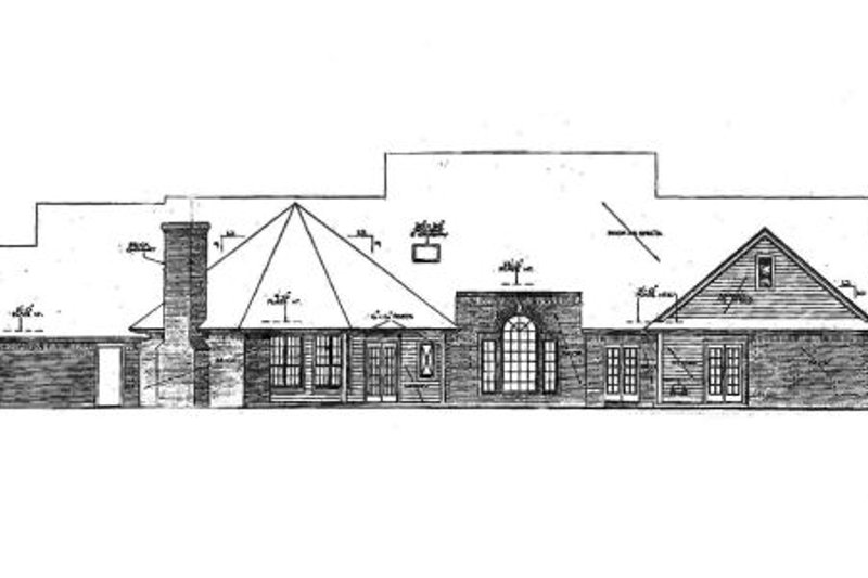 Dream House Plan - Exterior - Rear Elevation for Country House Plan #310-218 - 4 bed, 2.5 bath