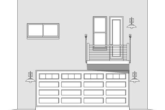 Exterior - Front Elevation 3 for Contemporary House Plan #932-293 - 2 bed, 1 bath